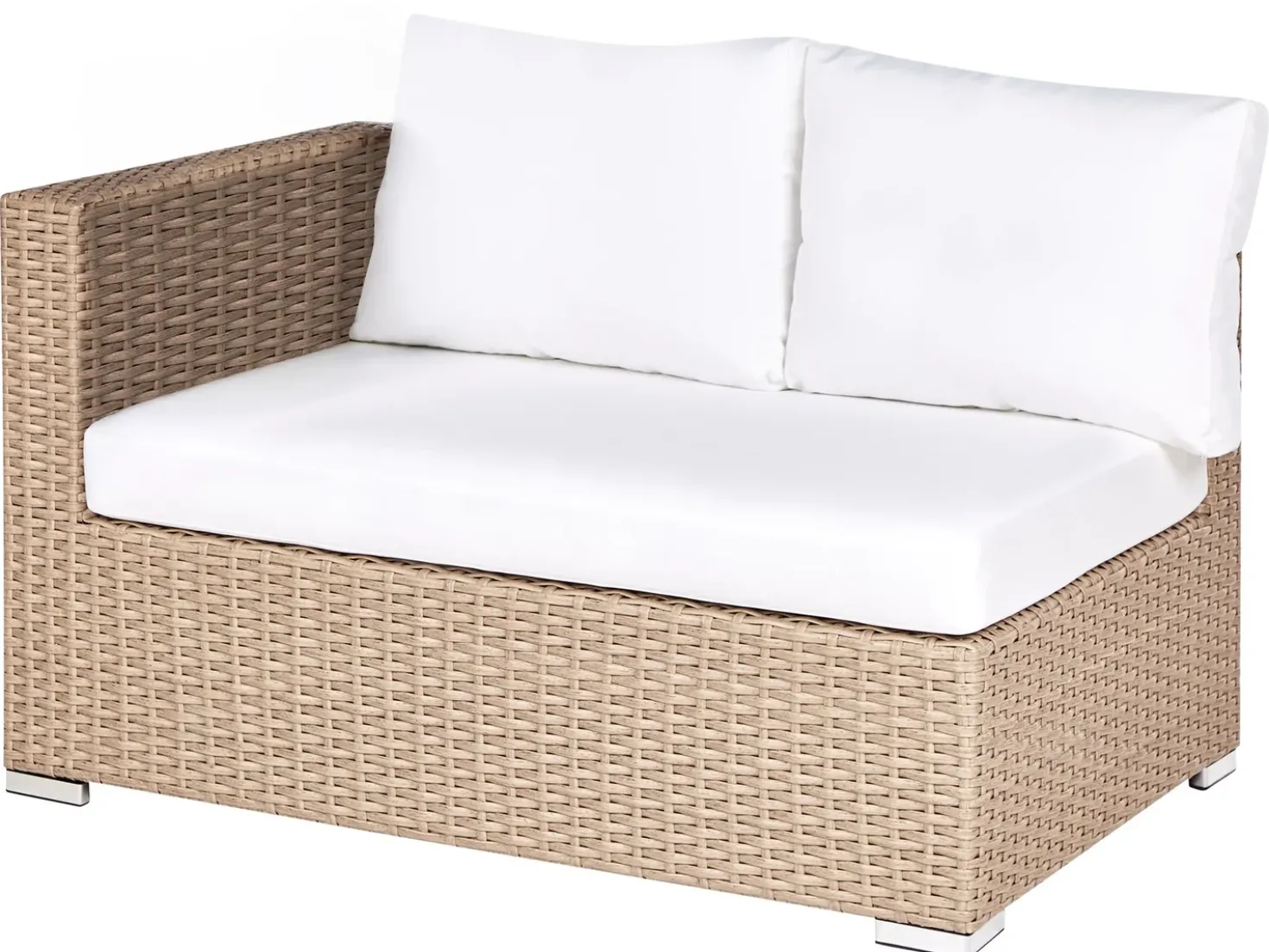 XXL 8 personers Loungesæt med bord Højrevendt Sand Beige PE-rattan