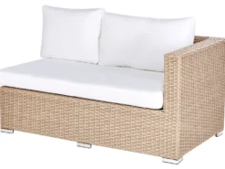 XXL 8 personers Loungesæt med bord Højrevendt Sand Beige PE-rattan